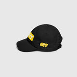 Ausenseiter Black Cap Left Side View showing Yellow OT7 Logo and ARMY Embroidery
