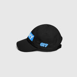 Ausenseiter Black Cap Left Side View showing Blue OT7 Logo and ARMY Embroidery