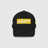 Ausenseiter Black Cap with Yellow ARMY Front Embroidery and South Korean Flag