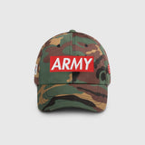 Ausenseiter Camouflage Cap with Red ARMY Front Embroidery and South Korean Flag