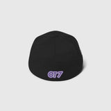 Ausenseiter Black Cap Back View highlighting Purple OT7 Embroidery Detail