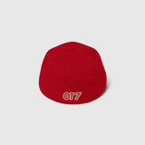 Ausenseiter All Red Cap Back View with subtle Red OT7 Embroidery - Stretch-fit Closed Back