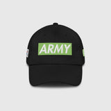 Ausenseiter Black Cap with Light Green ARMY Front Embroidery and South Korean Flag
