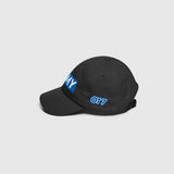 Ausenseiter Black Cap Left Side View showing Blue OT7 Logo and ARMY Embroidery