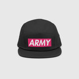 Ausenseiter ARMY OT7 Cap in Pink - Front View showing ARMY Logo with OT7 Back Embroidery