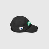 Ausenseiter Black Cap with Green ARMY Front Embroidery and South Korean Flag