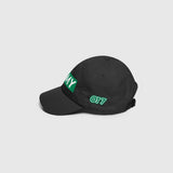 Ausenseiter Black Cap Left Side View showing Green OT7 Logo and ARMY Embroidery