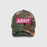 Ausenseiter Camouflage Cap with Pink ARMY Front Embroidery and South Korean Flag