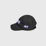 Ausenseiter Black Cap Left Side View showing Purple OT7 Logo and ARMY Embroidery