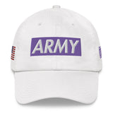 CAP ARMY USA FLAG BTS purple White