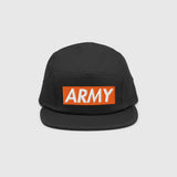 Ausenseiter ARMY OT7 Cap in Orange - Front View showing ARMY Logo with OT7 Back Embroidery