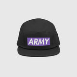 Ausenseiter ARMY OT7 Cap in Purple - Front View showing ARMY Logo with OT7 Back Embroidery
