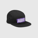 Ausenseiter ARMY OT7 Cap in Purple - Rear Angled View showing OT7 Logo and ARMY Front Detail